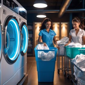 Čistící prostředky pro prádelny